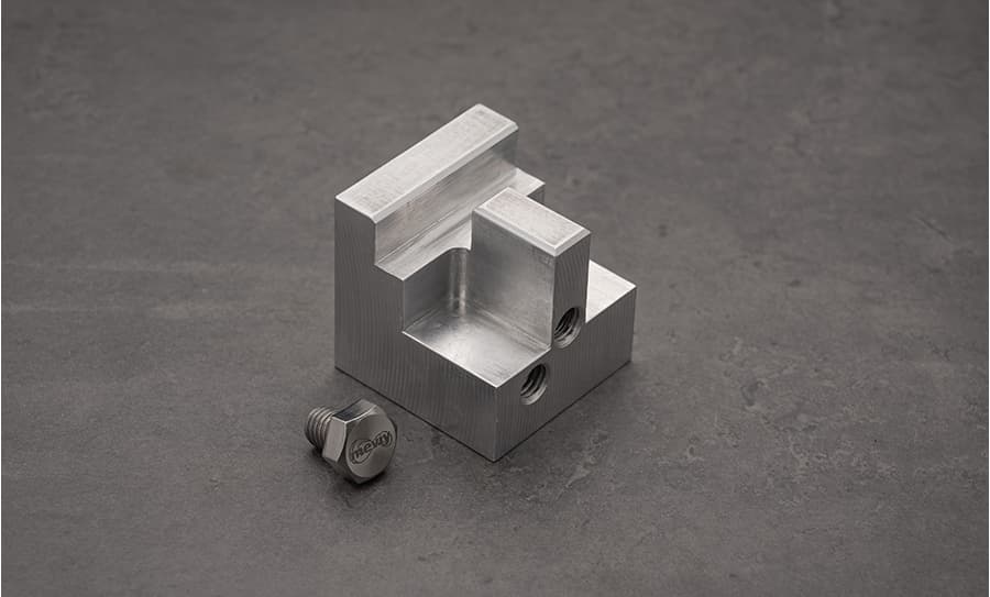 Example of a milled part manufactured with meviy.